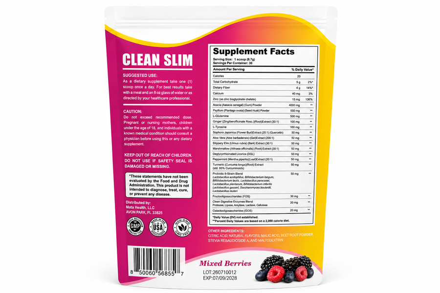 Clean Slim Super Fiber - Plant-based Fiber Supplement