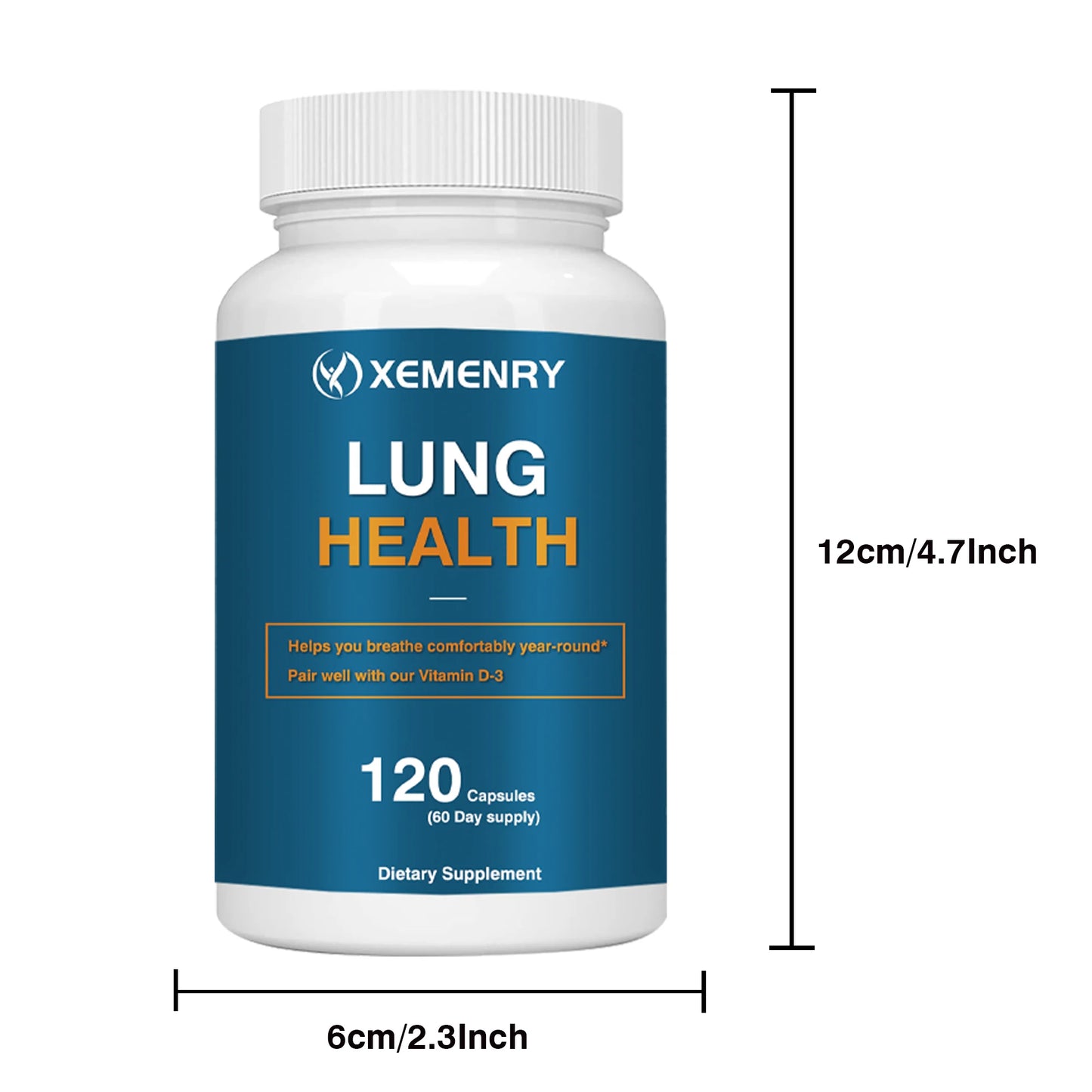 Lung Support Supplement - Lung Cleansing and Detoxifying Formula for Bronchial and Respiratory Systems - 120 Capsules