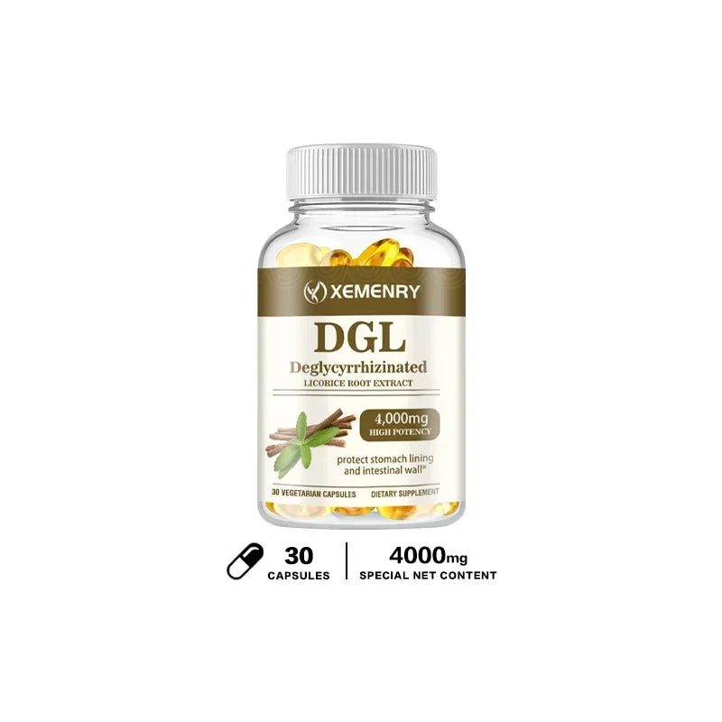 DGL Licorice Capsules 4000mg - Promotes Healthy Digestion, Soothes Acid Reflux Symptoms