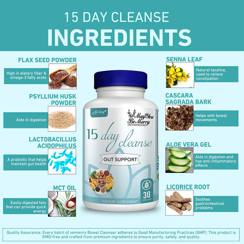 15 Day Cleanse and Detox - Supports Gut Health, Improves Digestion, Metabolism and Promotes Weight Management