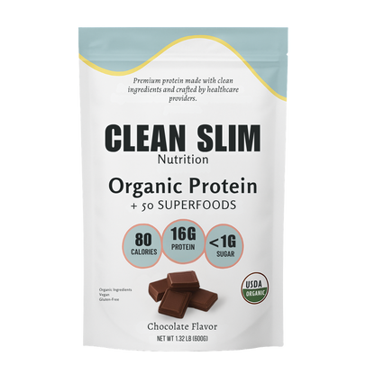 Clean Slim Nutrition Protein Powder - Plant-based protein made with clean ingredients, 30 servings