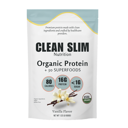 Clean Slim Nutrition Protein Powder - Plant-based protein made with clean ingredients, 30 servings