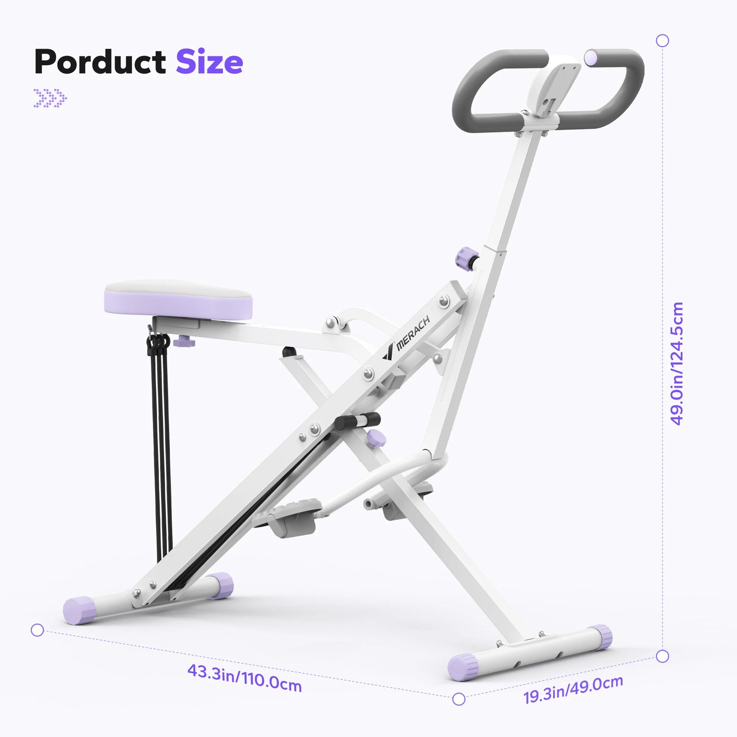 Squat Machine 2in1 Squat Rowing Machine - Foldable Exercise Equipment