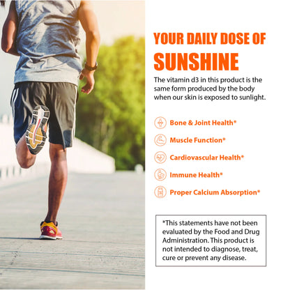 Vitamin D3 + K2 for Heart, Bone, Muscle and Immune Health Support