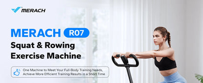 Squat Machine 2in1 Squat Rowing Machine - Foldable Exercise Equipment