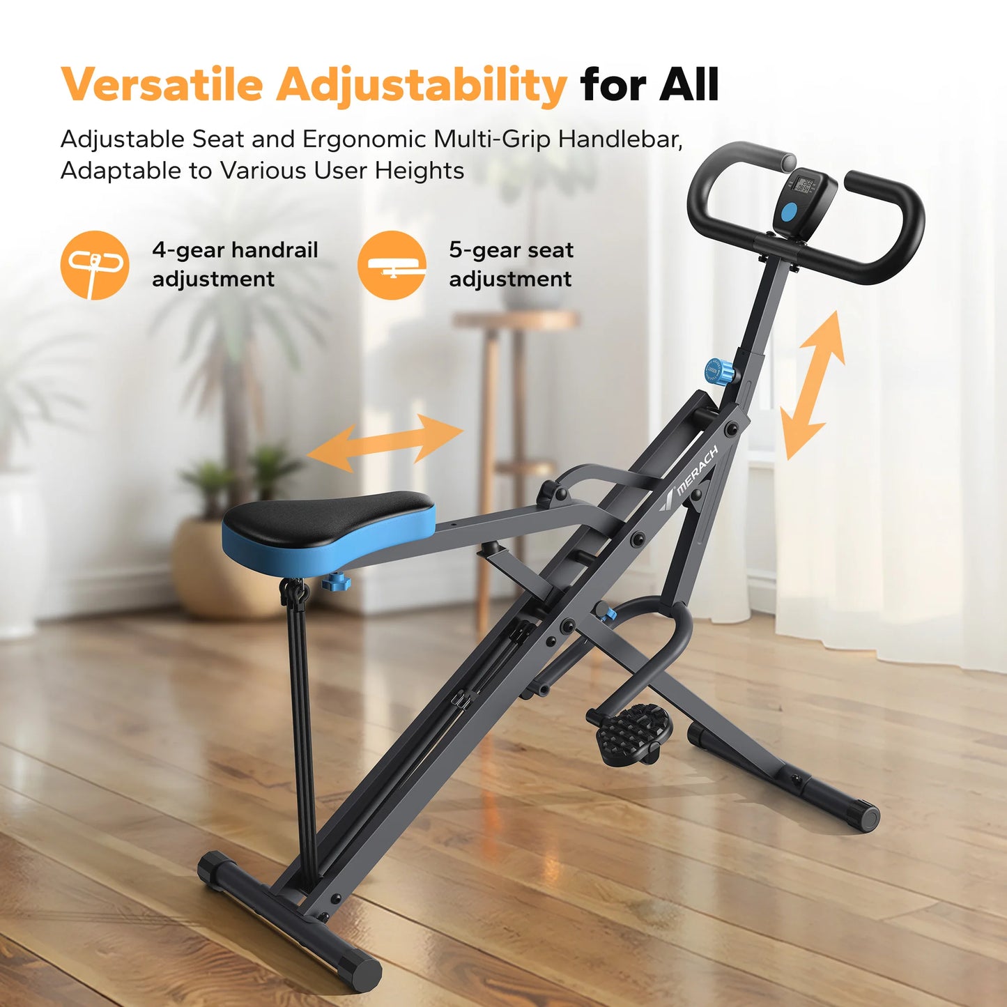 Squat Machine 2in1 Squat Rowing Machine - Foldable Exercise Equipment