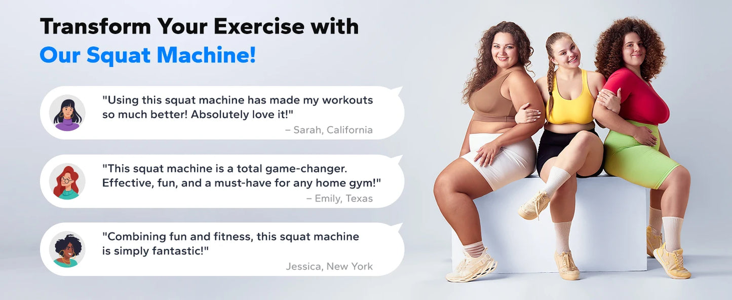 Squat Machine 2in1 Squat Rowing Machine - Foldable Exercise Equipment