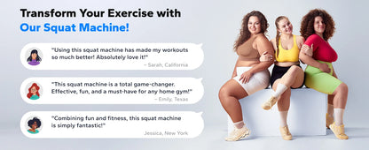 Squat Machine 2in1 Squat Rowing Machine - Foldable Exercise Equipment