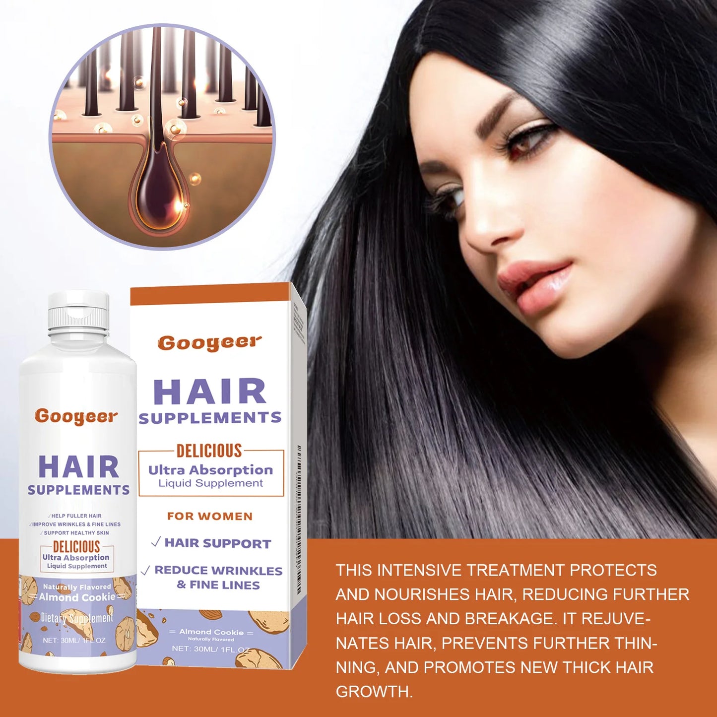 Dense Hair Supplement Drops with Vitamin B6