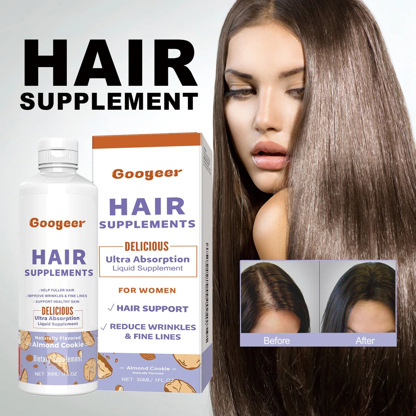 Dense Hair Supplement Drops with Vitamin B6