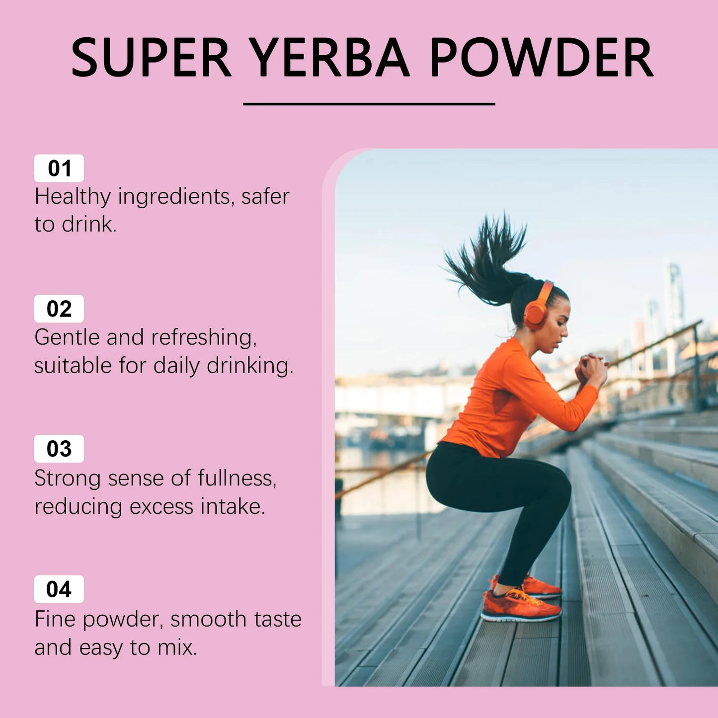 Yerba Mate Powder Support Energy Relieve Stress Refreshing Flavor Vitamin Supplement Instant Yerba Mate Powder