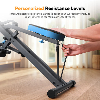 Squat Machine 2in1 Squat Rowing Machine - Foldable Exercise Equipment