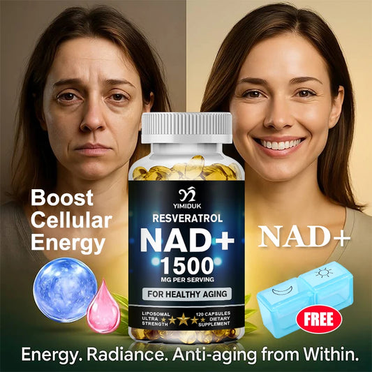 NAD Supplement, 1500mg - Liposomal NAD+ Supplement with Resveratrol, Stamina & Healthy Aging - Strength Capsules