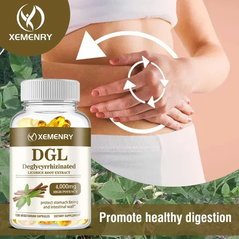 DGL Licorice Capsules 4000mg - Promotes Healthy Digestion, Soothes Acid Reflux Symptoms