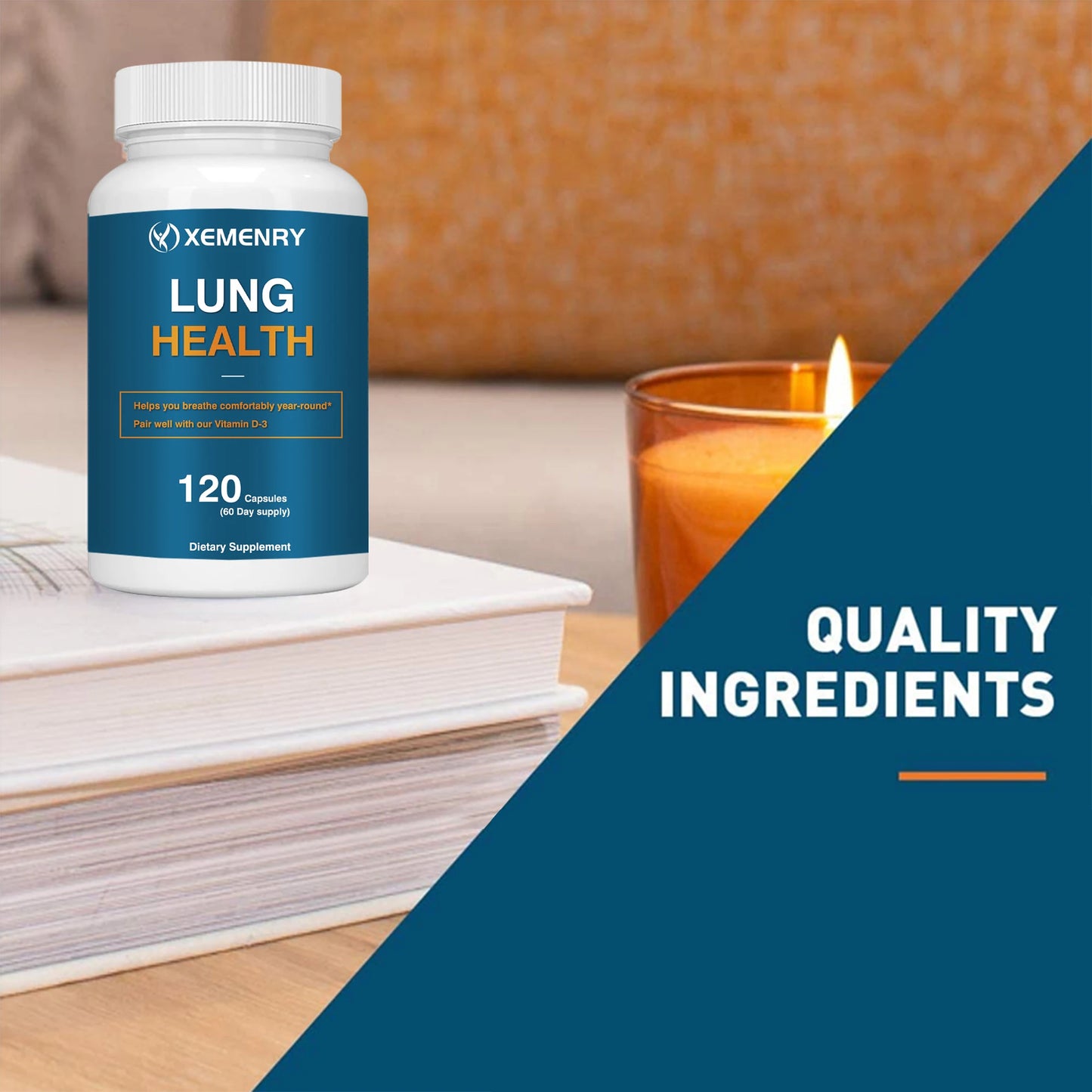 Lung Support Supplement - Lung Cleansing and Detoxifying Formula for Bronchial and Respiratory Systems - 120 Capsules