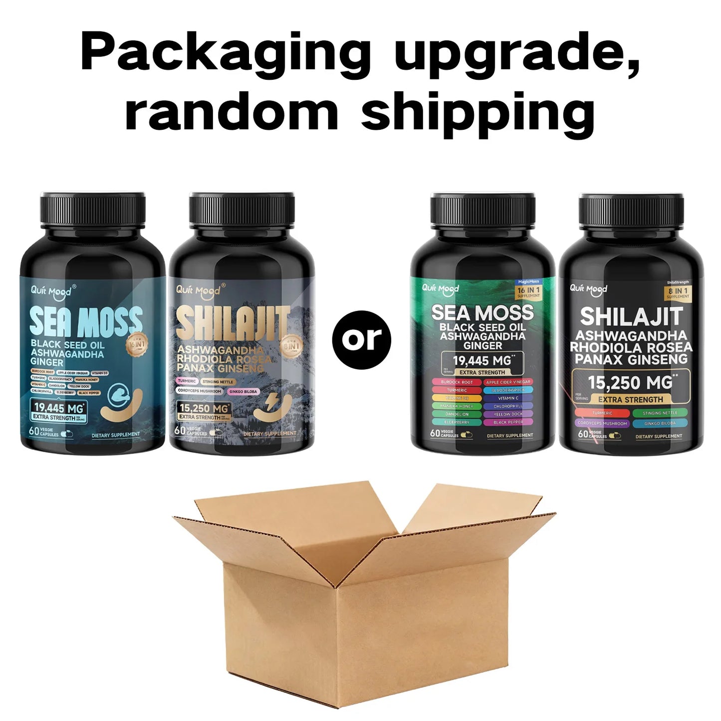 Sea Moss and Shilajit |High Potency Vitality Combo - Ashwagandha Turmeric Bladder, Burdock 2000 Mg  & Ginger, Vitamin C
