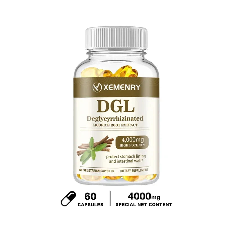 DGL Licorice Capsules 4000mg - Promotes Healthy Digestion, Soothes Acid Reflux Symptoms