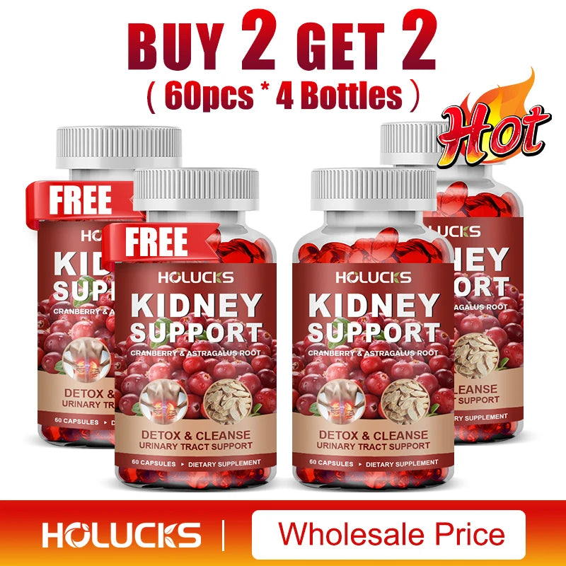 Kidney Cleanse Supplement, Promote Detox&Repair, for Bladder & Urinary Tract Health,Boost Energy, Support Normal Kidney Function
