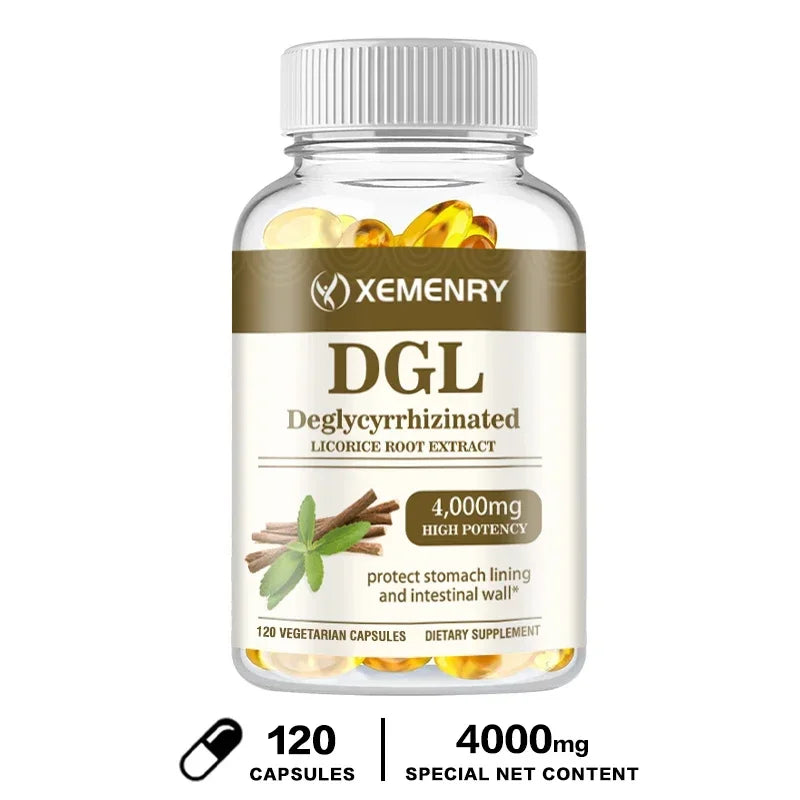 DGL Licorice Capsules 4000mg - Promotes Healthy Digestion, Soothes Acid Reflux Symptoms