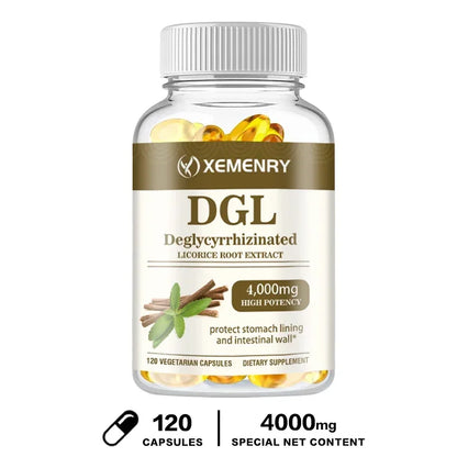 DGL Licorice Capsules 4000mg - Promotes Healthy Digestion, Soothes Acid Reflux Symptoms