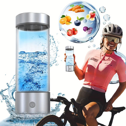 Hydrogen water bottle, hydrogen-rich water cup, USB-charged hydrogen electrolysis generator (3 minutes charge), fitness