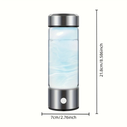 Hydrogen water bottle, hydrogen-rich water cup, USB-charged hydrogen electrolysis generator (3 minutes charge), fitness