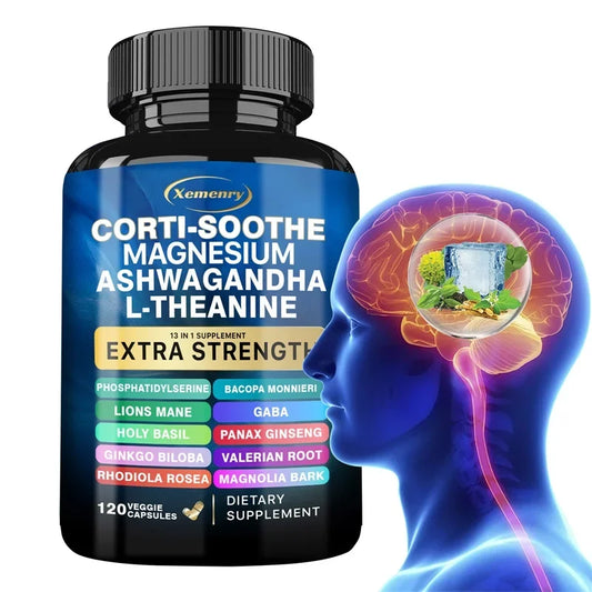 Corti-Soothe Supplement - Regulates Cortisol, Promotes Relaxation, Increases Energy Levels - 120 Capsules