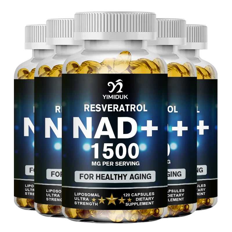 Suplemento de NAD, 1500 mg - Suplemento Liposomal de NAD+ con Resveratrol, Resistencia y Envejecimiento Saludable - Cápsulas para la Fuerza