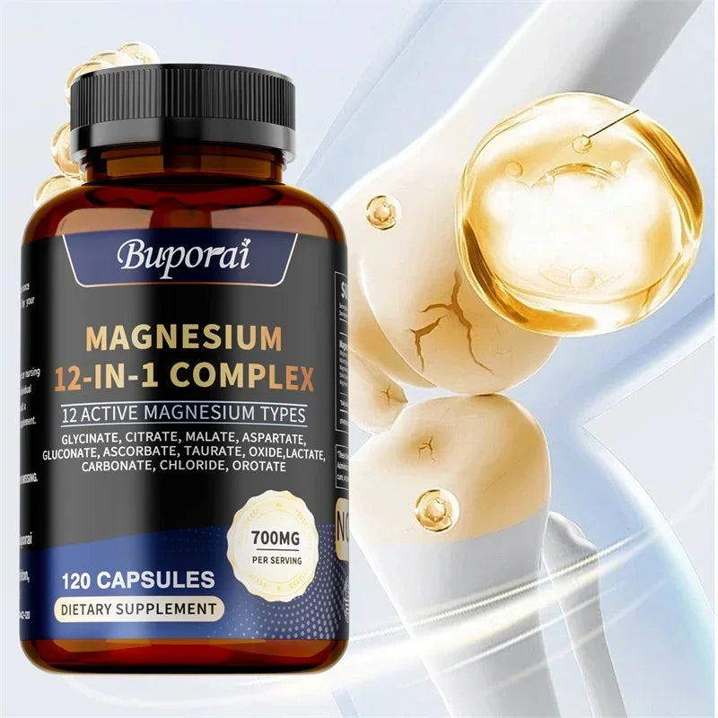 Complejo de Magnesio - Apoyo para la salud ósea y cardíaca - 120 Cápsulas