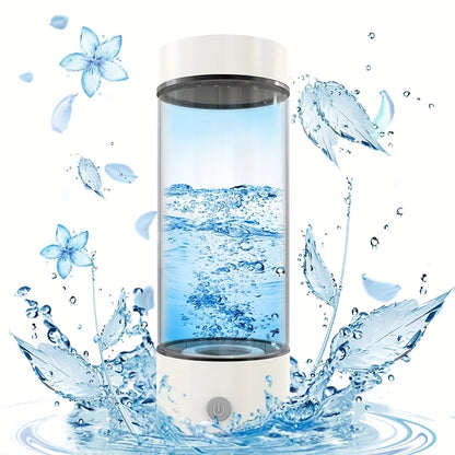 Hydrogen water bottle, hydrogen-rich water cup, USB-charged hydrogen electrolysis generator (3 minutes charge), fitness