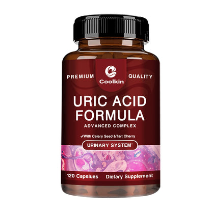 Fórmula de limpieza de ácido úrico - con semilla de apio - limpieza de riñones, salud articular y muscular - 120 cápsulas