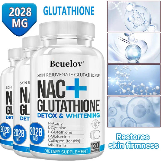 NAC Glutathione Gelatin- Joint and Hair, Nail Health, Skin Purification, Liver, Lung, Skin and Brain Health, Skin Whitening