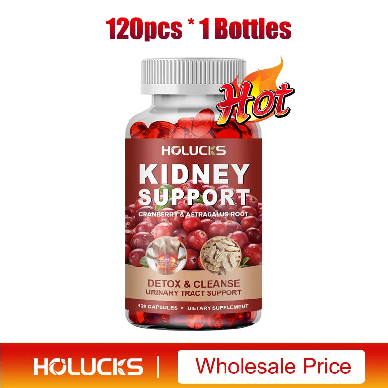 Kidney Cleanse Supplement, Promote Detox&Repair, for Bladder & Urinary Tract Health,Boost Energy, Support Normal Kidney Function