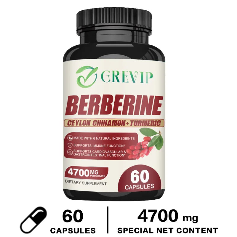 Berberine for Weight Loss, Supports Heart Health, Immune System - Ceylon Cinnamon, Milk Thistle, Turmeric