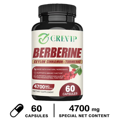 Berberine for Weight Loss, Supports Heart Health, Immune System - Ceylon Cinnamon, Milk Thistle, Turmeric
