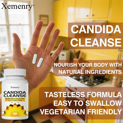 Desintoxicación y limpieza natural para la cándida para mujeres y hombres Fórmula avanzada probiótica y herbal para el apoyo de la cándida