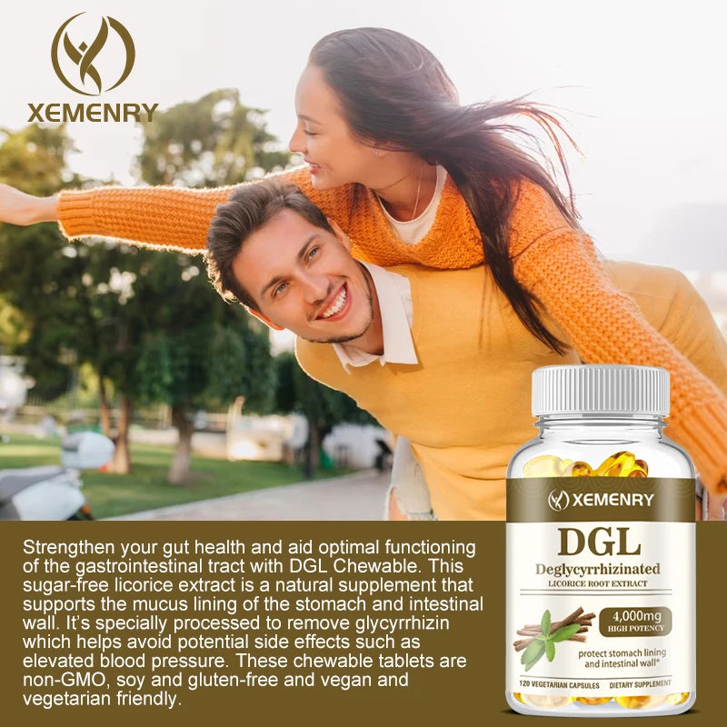 DGL Licorice Capsules 4000mg - Promotes Healthy Digestion, Soothes Acid Reflux Symptoms