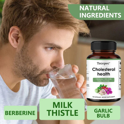 Cholesterol Support Supplement - Contains berberine, artichoke to support healthy cholesterol levels and natural heart health