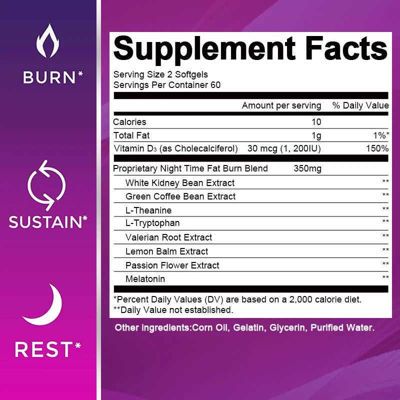 Night Time Fat Burnner Capsule for Weight Management