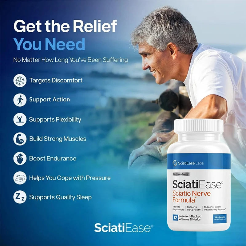 Suplemento de apoyo para la salud del nervio ciático con PEA, complejo de vitamina B y ácido alfa lipoico para el apoyo muscular, articular, del sueño y nervioso