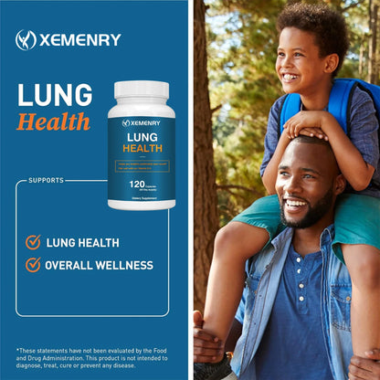 Lung Support Supplement - Lung Cleansing and Detoxifying Formula for Bronchial and Respiratory Systems - 120 Capsules