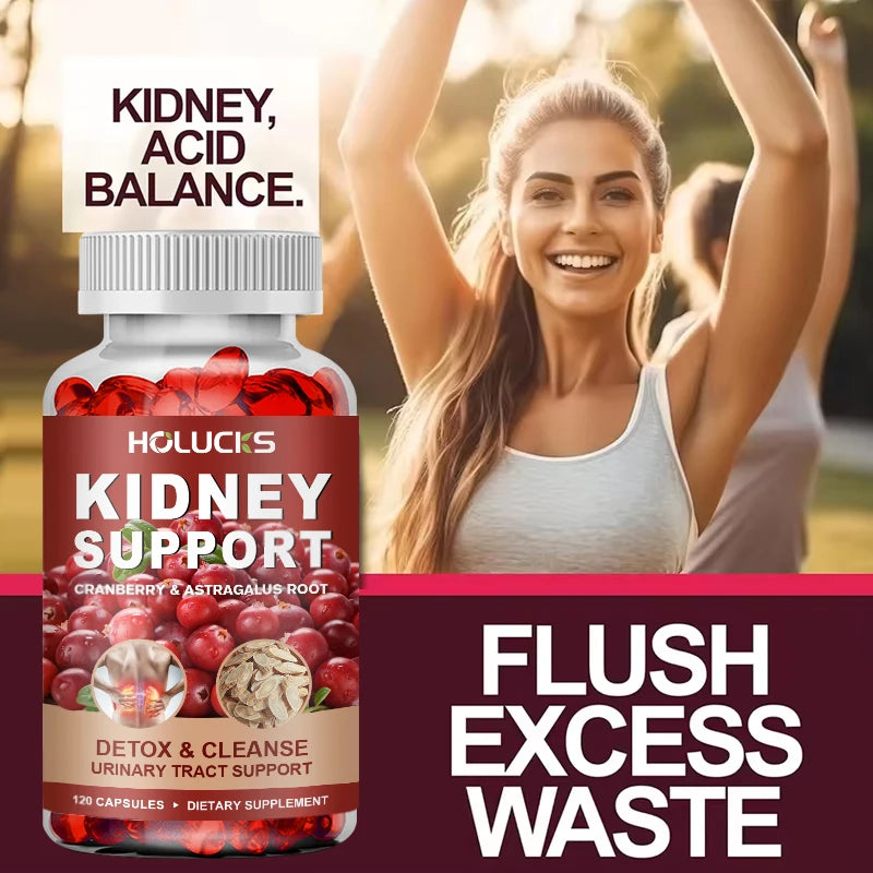 Kidney Cleanse Supplement, Promote Detox&Repair, for Bladder & Urinary Tract Health,Boost Energy, Support Normal Kidney Function