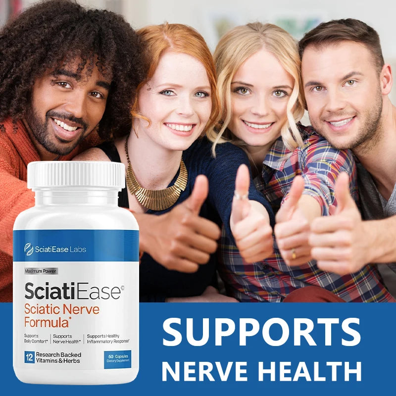 Suplemento de apoyo para la salud del nervio ciático con PEA, complejo de vitamina B y ácido alfa lipoico para el apoyo muscular, articular, del sueño y nervioso