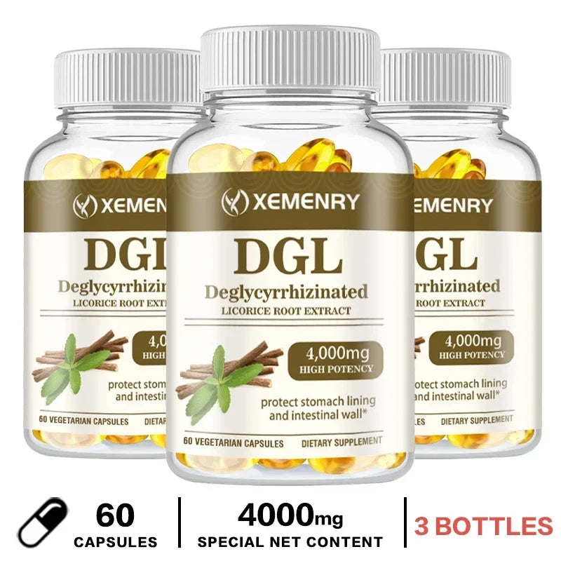 DGL Licorice Capsules 4000mg - Promotes Healthy Digestion, Soothes Acid Reflux Symptoms