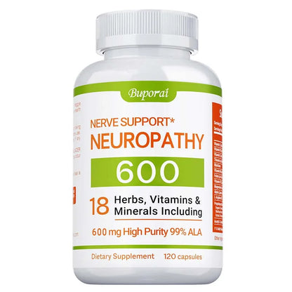 Suplemento para el apoyo de la neuropatía 600mg - Apoya el sistema nervioso, alivia el estrés, promueve la función cerebral y aumenta la energía