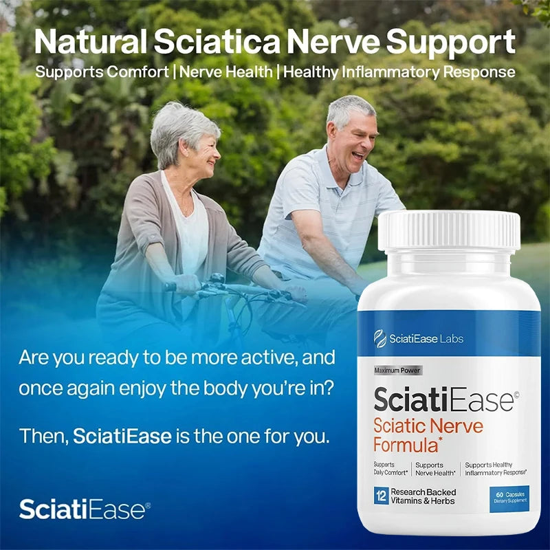 Suplemento de apoyo para la salud del nervio ciático con PEA, complejo de vitamina B y ácido alfa lipoico para el apoyo muscular, articular, del sueño y nervioso
