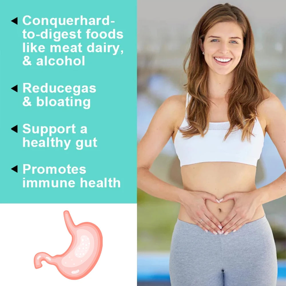 Suplemento de enzimas digestivas - 3 prebióticos, 12 probióticos, 10 mil millones de UFC - Digestión, absorción de nutrientes, desintoxicación del colon