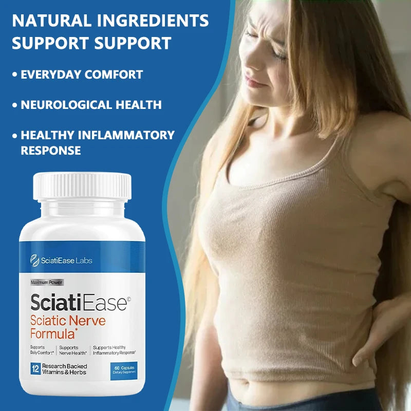 Suplemento de apoyo para la salud del nervio ciático con PEA, complejo de vitamina B y ácido alfa lipoico para el apoyo muscular, articular, del sueño y nervioso